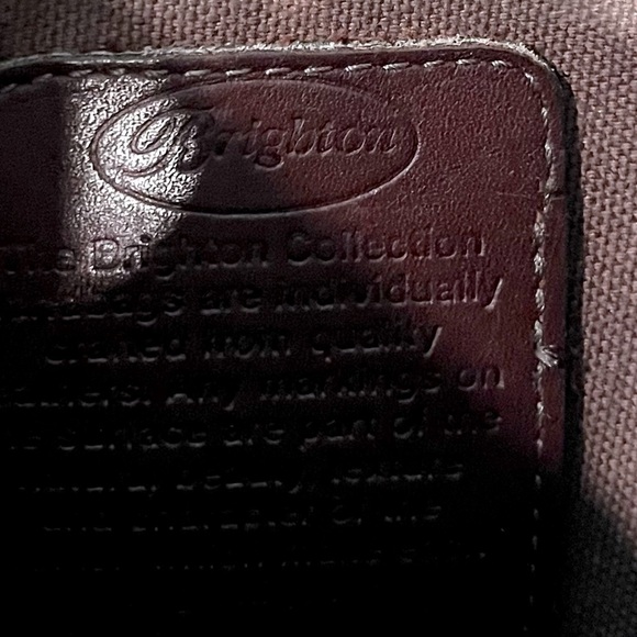 Brighton Brown Leather Braided Adjustable Strap Crossbody Bag - Picture 9 of 13